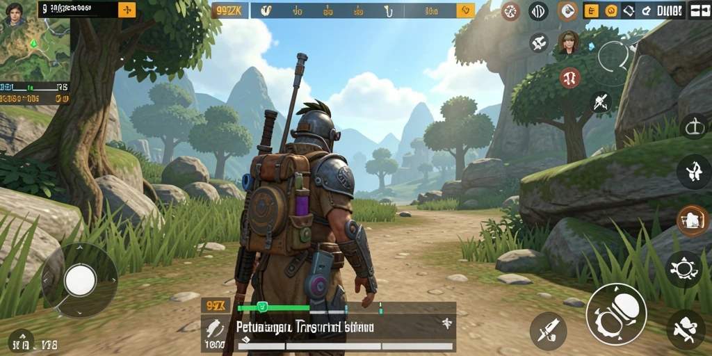 Gameplay 99ZK menampilkan eksplorasi luas di dunia terbuka.