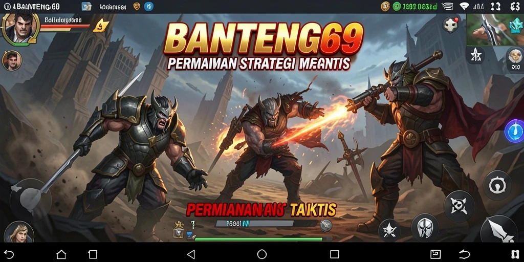 Tangkapan layar dari gameplay <strong>BANTENG69</strong> yang menampilkan pertempuran strategis yang intens.
