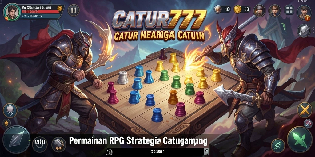 Tampilan dinamis dari gameplay RPG yang intens di CATUR777.
