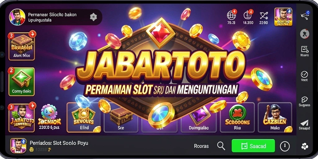 Tampilan gameplay menarik dari JABARTOTO dengan berbagai slot.