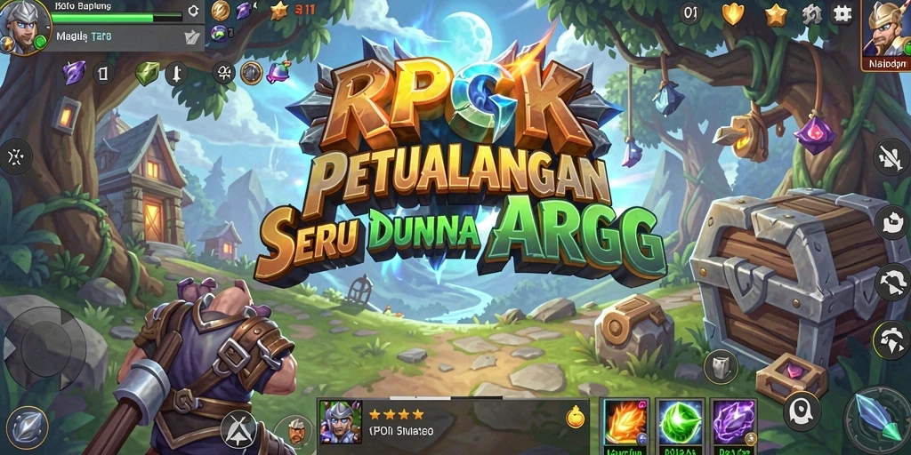 Screenshot gameplay RPOK yang menampilkan aksi petualangan ARPG.