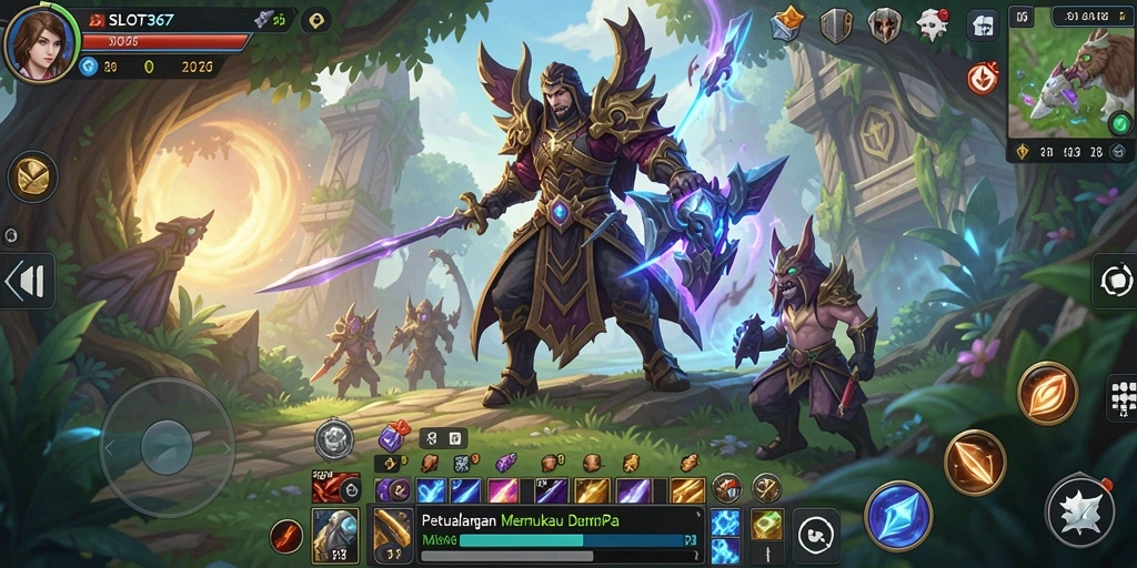 Gameplay SLOT367 menampilkan pertempuran seru dalam dunia MMORPG.